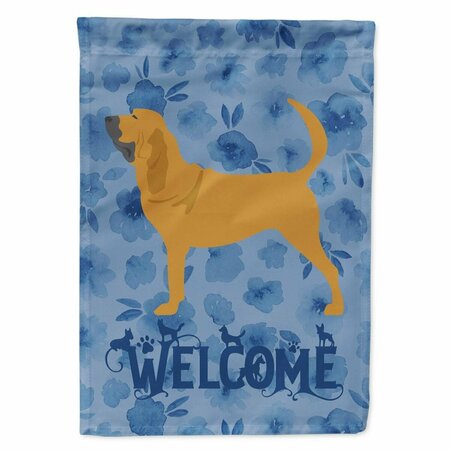 PATIOPLUS 11 x 0.01 x 15 in. Bloodhound Welcome Flag Garden Size PA3395781